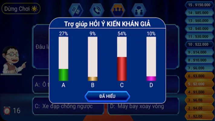 Triệu Phú Là Ai  Giáo Sư Xoay android App screenshot 5